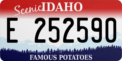 ID license plate E252590