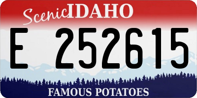 ID license plate E252615
