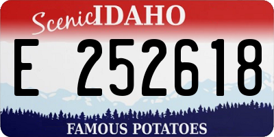 ID license plate E252618