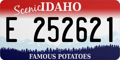 ID license plate E252621