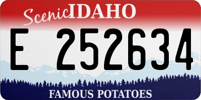 ID license plate E252634