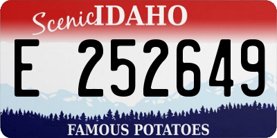 ID license plate E252649