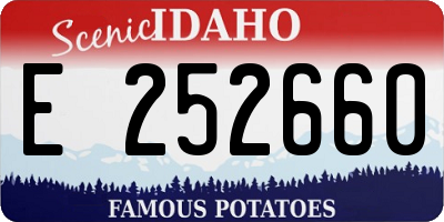 ID license plate E252660