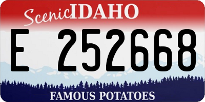 ID license plate E252668
