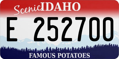 ID license plate E252700