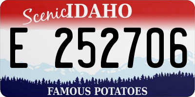 ID license plate E252706