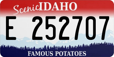 ID license plate E252707