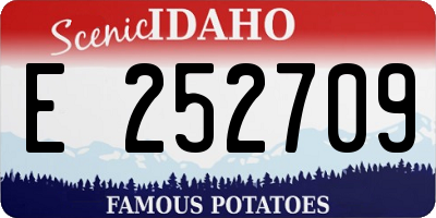 ID license plate E252709