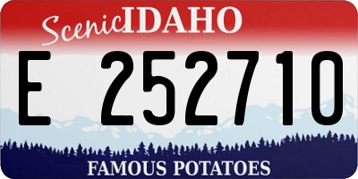 ID license plate E252710