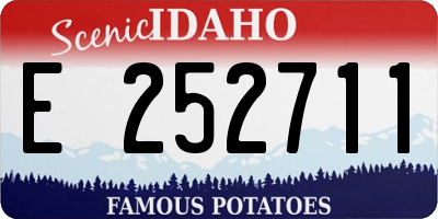 ID license plate E252711