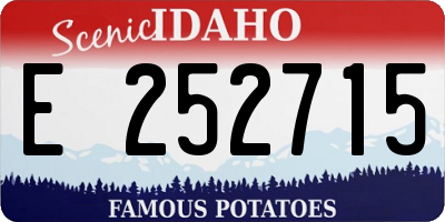 ID license plate E252715