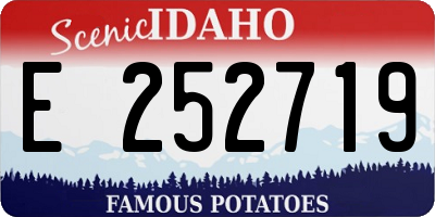 ID license plate E252719