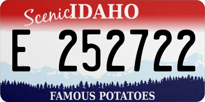 ID license plate E252722