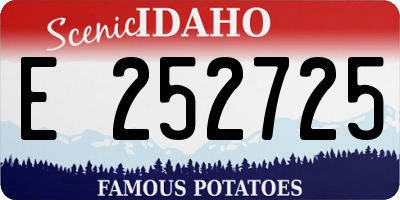 ID license plate E252725