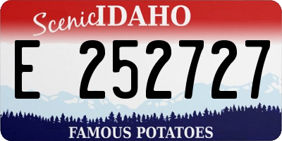 ID license plate E252727