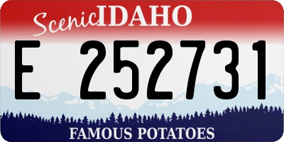 ID license plate E252731