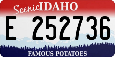 ID license plate E252736