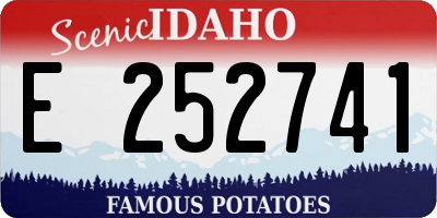 ID license plate E252741