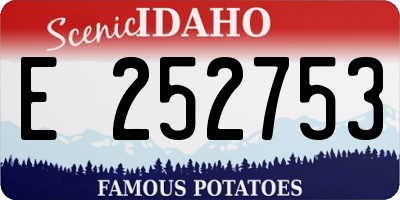 ID license plate E252753
