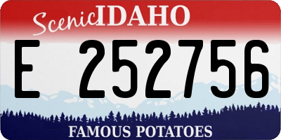 ID license plate E252756