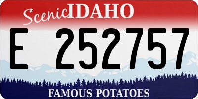 ID license plate E252757