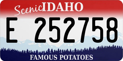 ID license plate E252758