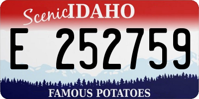 ID license plate E252759