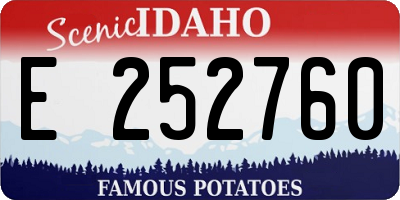 ID license plate E252760