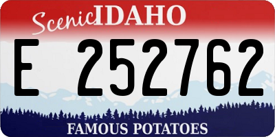 ID license plate E252762