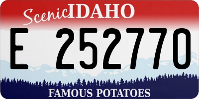ID license plate E252770
