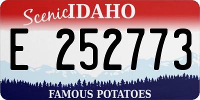 ID license plate E252773