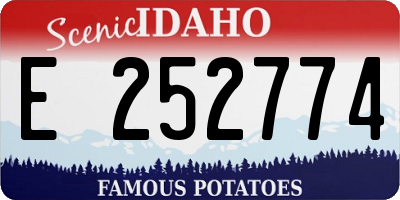 ID license plate E252774