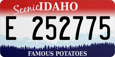ID license plate E252775
