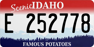 ID license plate E252778