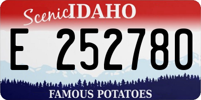 ID license plate E252780