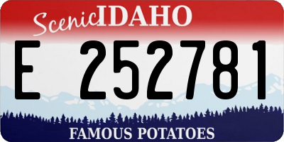 ID license plate E252781