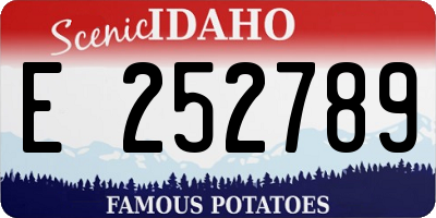 ID license plate E252789