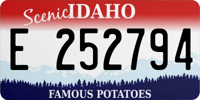 ID license plate E252794