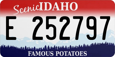 ID license plate E252797