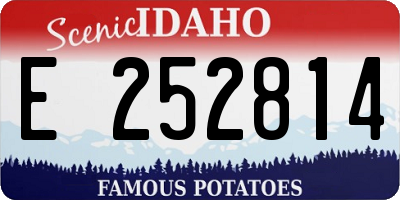 ID license plate E252814