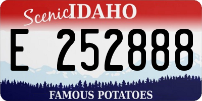 ID license plate E252888