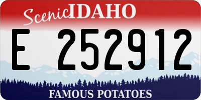 ID license plate E252912