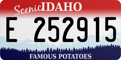 ID license plate E252915
