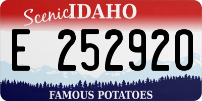 ID license plate E252920