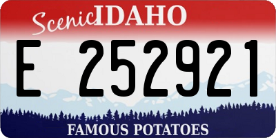 ID license plate E252921