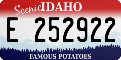 ID license plate E252922