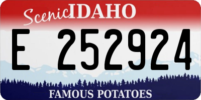 ID license plate E252924