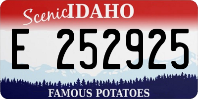ID license plate E252925