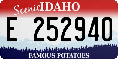 ID license plate E252940