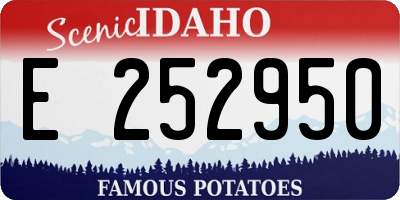 ID license plate E252950